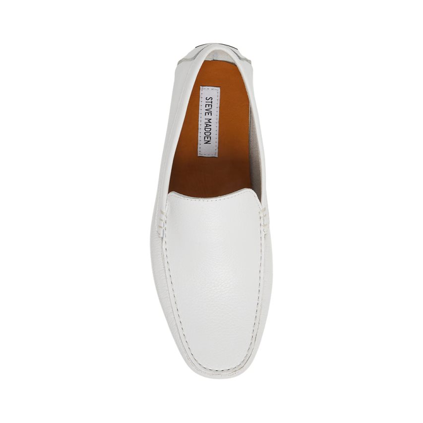 Loafers Steve Madden Bergamo Cuero Hombre Blancas | ES CQ04S3